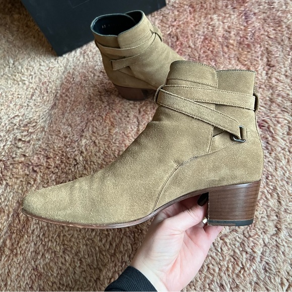 Saint Laurent Blake Jodhpur Suede Boots, Tan size 40 (10) - Picture 10 of 16